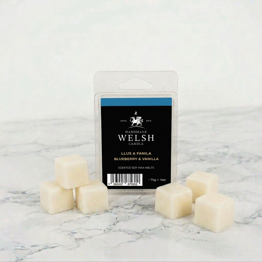 Handmade Welsh Candle | Blueberry & Vanilla Wax Melts