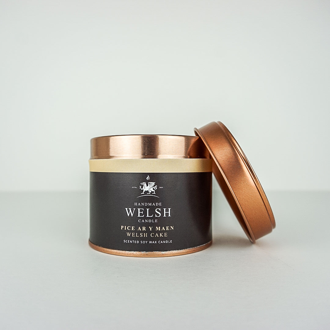 Handmade Welsh Candle | Welsh Cake Tin Candle