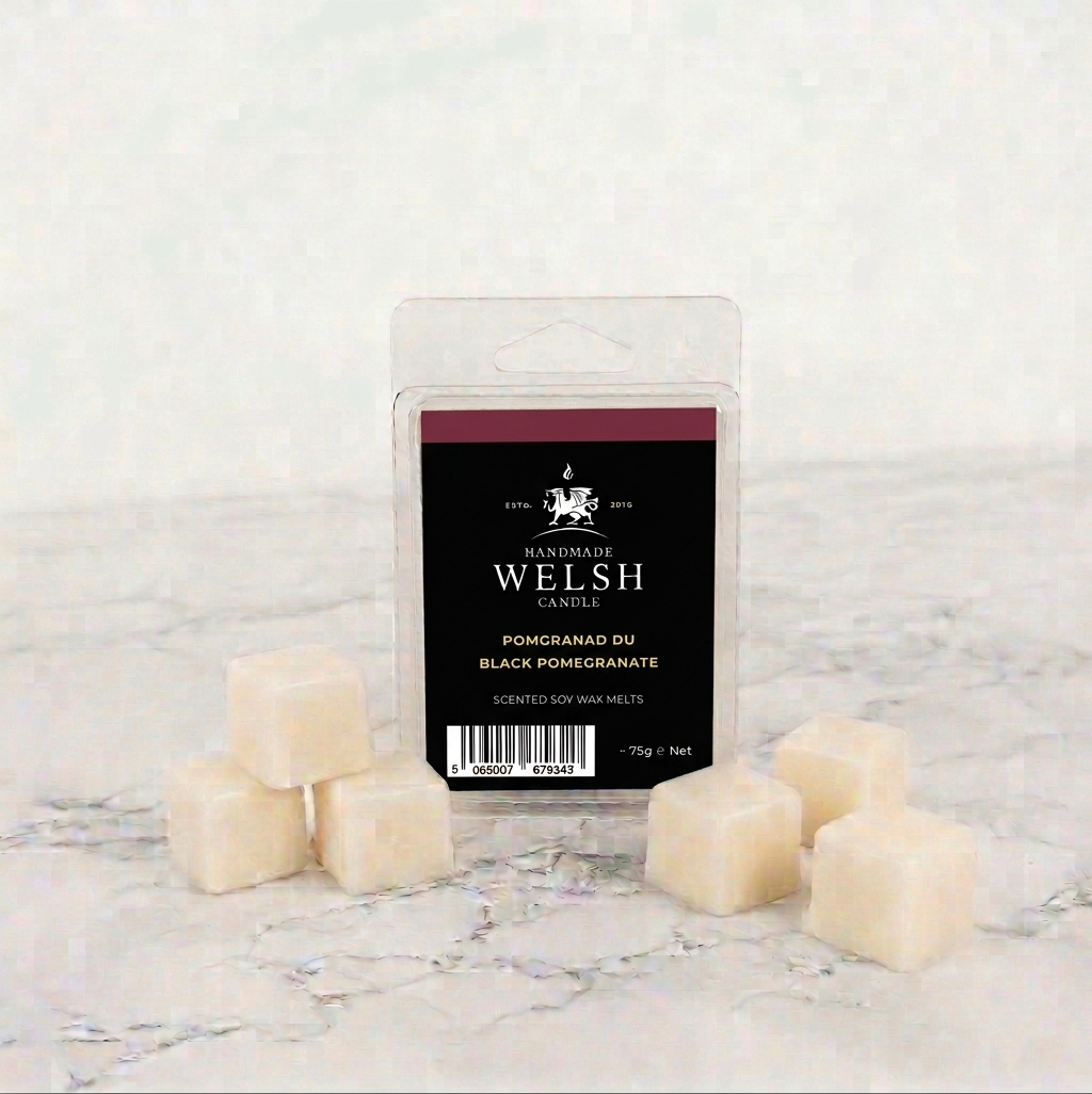 Handmade Welsh Candle | Black Pomegranate Wax Melts