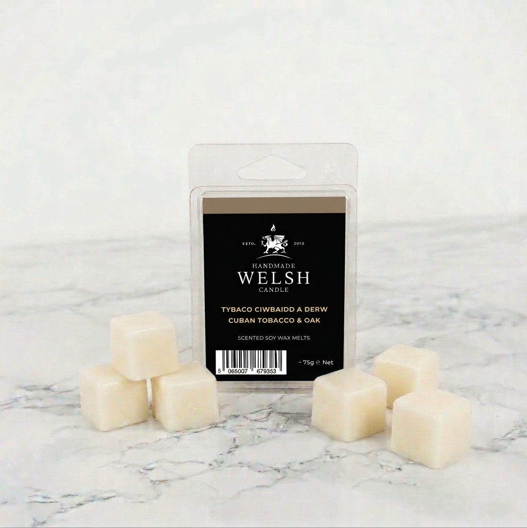Handmade Welsh Candle | Cuban Tobacco & Oak Wax Melts