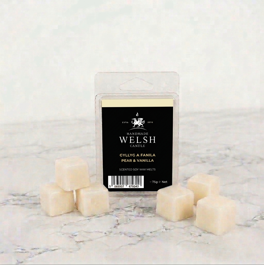 Handmade Welsh Candle | Pear & Vanilla Wax Melts